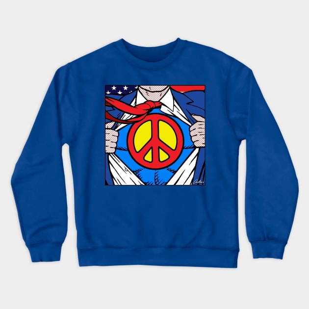 SUPER-PEACE Crewneck Sweatshirt by ArlenSchumer